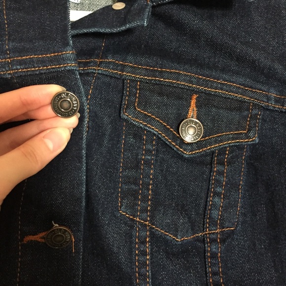 NWOT Old Navy Womens Dark Denim Jean Jacket Size S - Picture 3 of 8